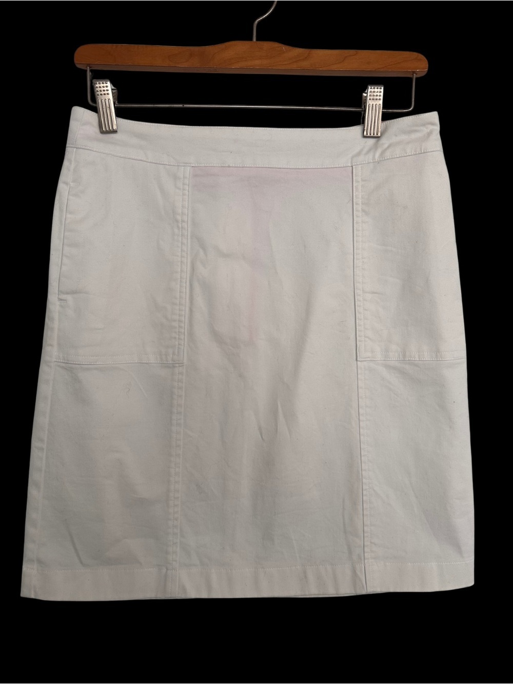 Boden White Mini Skirt SZ 2 Classic Side Pockets Casual Coastal EUC